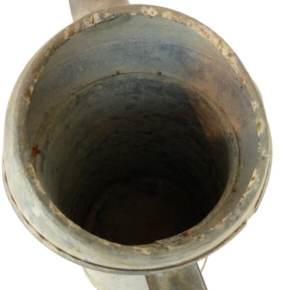Galvanized Metal Oil Can One Gallon Vintage Weathered Farmhouse Patina - Picture 6 of 7